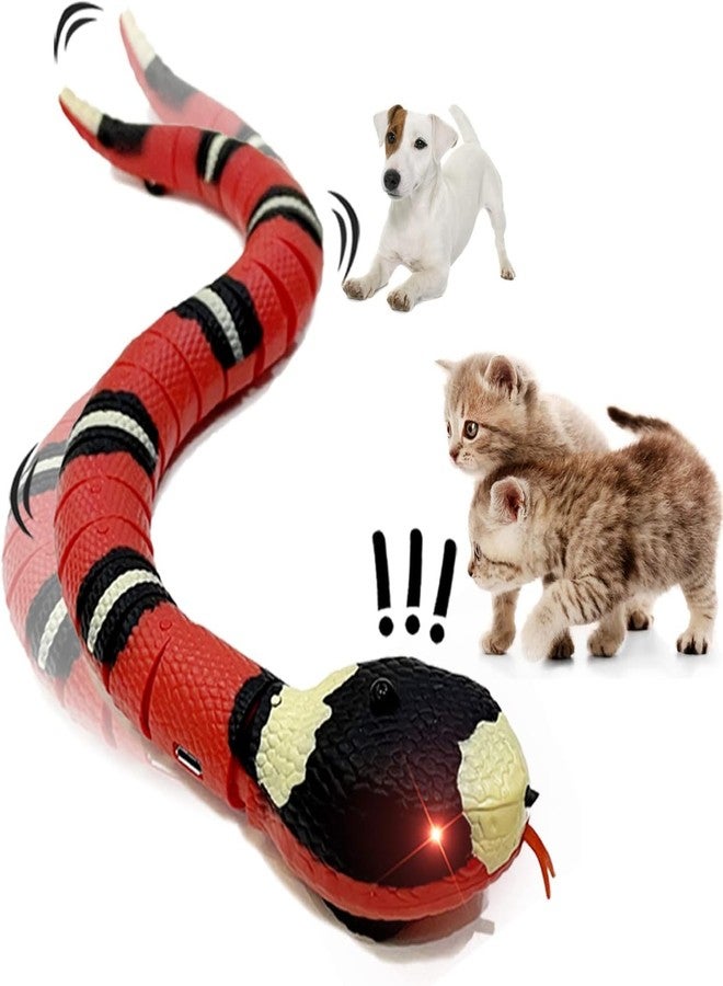 Zipron 1PC Snake Cat Toy for Cats, Smart Sensing Snake Rechargeable, Automatically Sense Obstacles and Escape, Realistic S-Shaped Moving Electro-Sensing Cat Snake Toy, Interactive Toys for Cats - Image 1